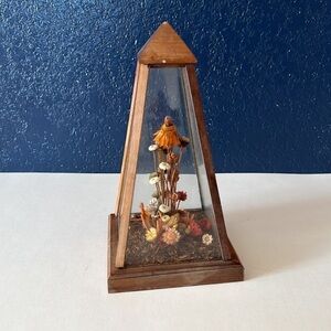 Vintage Floral decorative glass display